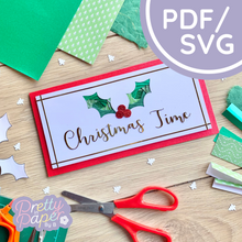 Load image into Gallery viewer, Holly Leaves Iris Folding Template