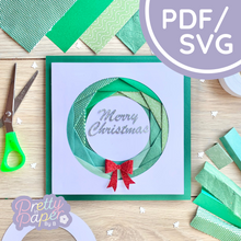 Load image into Gallery viewer, Iris Folding Christmas Wreath Template