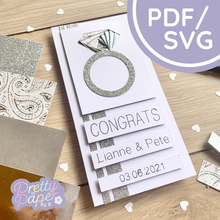 Load image into Gallery viewer, Iris Folding Diamond Engagement Ring Template