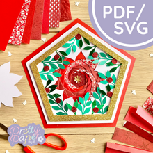 Load image into Gallery viewer, Iris Folding Poinsettia Template

