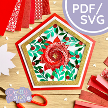 Load image into Gallery viewer, Iris Folding Poinsettia Template