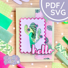 Load image into Gallery viewer, Iris Folding Cactus Template