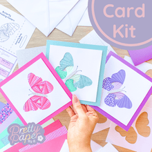 Load image into Gallery viewer, Iris folding butterfly card making kit
