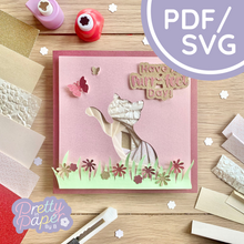 Load image into Gallery viewer, Kitten Iris Folding Template