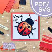 Load image into Gallery viewer, Ladybird Ladybug Iris Folding Template