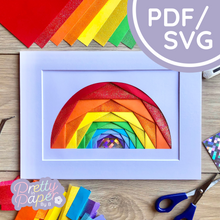 Load image into Gallery viewer, Large Rainbow Iris Folding Pattern