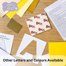 Load image into Gallery viewer, Alphabet Letter L Card Kit | Iris Folding Initial Card Making Kit | Intermediate Craft Kit
