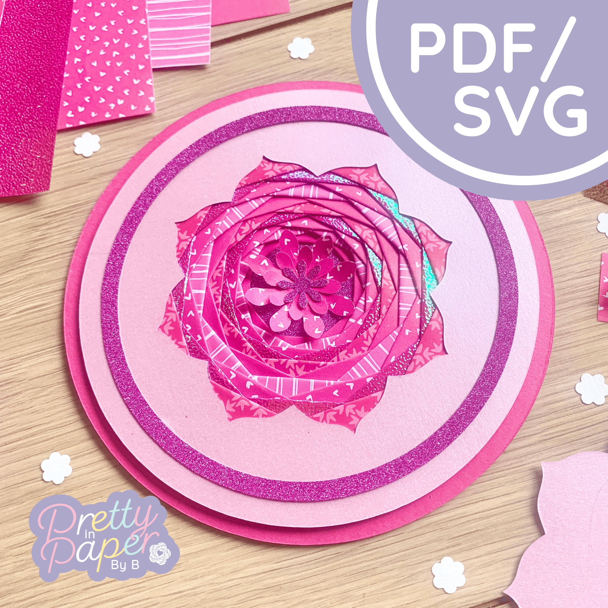 Mandala Iris Folding Pattern PDF & SVG | Beginner Printable Download ...