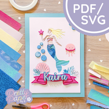 Load image into Gallery viewer, Mermaid Iris Folding Template