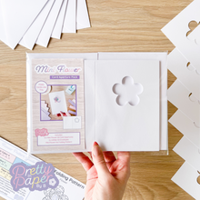 Load image into Gallery viewer, Mini Flower Card Apertures A6 (Pack of 6) | White Card Blanks &amp; Envelopes x6
