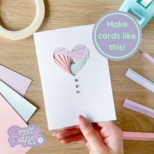 Load image into Gallery viewer, Mini Heart Card Apertures A6 (Pack of 6) | White Card Blanks &amp; Envelopes x6
