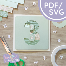 Load image into Gallery viewer, Number 3 Iris Folding Template