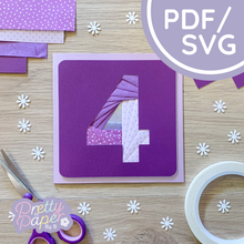 Load image into Gallery viewer, Number 4 Iris Folding Template