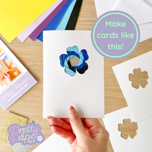 Load image into Gallery viewer, Mini Pansy Card Apertures A6 (Pack of 6) | White Card Blanks &amp; Envelopes x6

