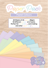 Load image into Gallery viewer, pastel coloured paper: 60 sheets of A5
