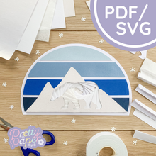 Load image into Gallery viewer, Polar Bear Iris Folding Template