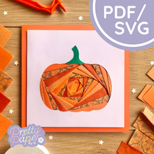 Load image into Gallery viewer, Pumpkin Iris Folding Template