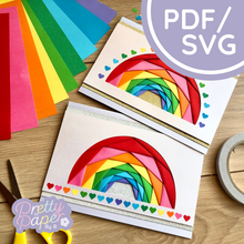 Load image into Gallery viewer, Rainbow Iris Folding Template