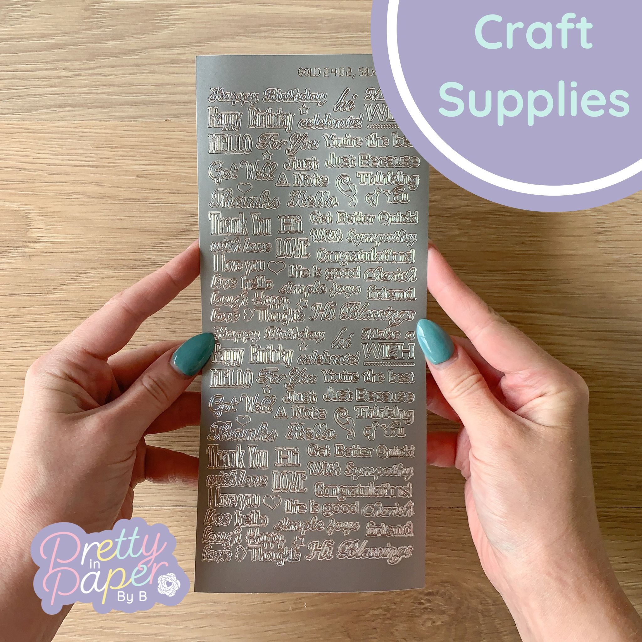 Silver Self Adhesive Swirl Peel Off Stickers - 1 Sheet | Craft Embellishments For Cards, Scrapbooking, DIY Projects