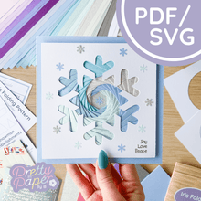 Load image into Gallery viewer, Snowflake Iris Folding Pattern