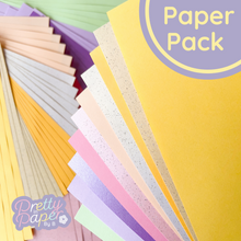 Load image into Gallery viewer, Spring Meadow Iris Folding Paper - Yellow, cream, orange, pink, purple, green craft paper
