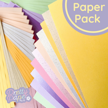 Load image into Gallery viewer, Spring Meadow Iris Folding Paper - Yellow, cream, orange, pink, purple, green craft paper