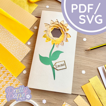 Load image into Gallery viewer, Sunflower Iris Folding Template