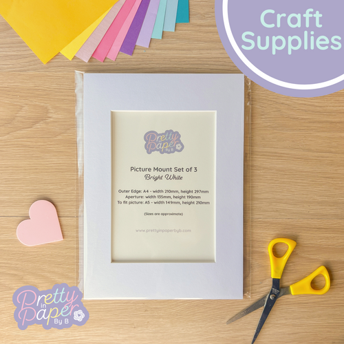 A4 picture mounts for A5 pictures or cards - set of 3