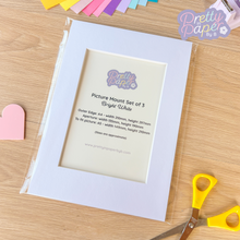 Load image into Gallery viewer, A4 Picture mount set of 3 for A5 card or picture

