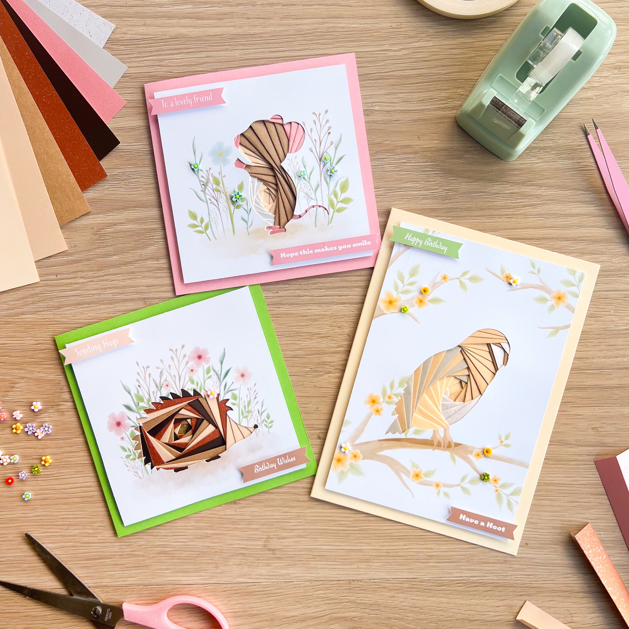 A Walk in the Woods Card Making Kit | Iris Folding Craft Kit Beginner ...