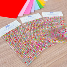 Load image into Gallery viewer, Adhesive Pearl Embellishments - Rainbow 3mm
