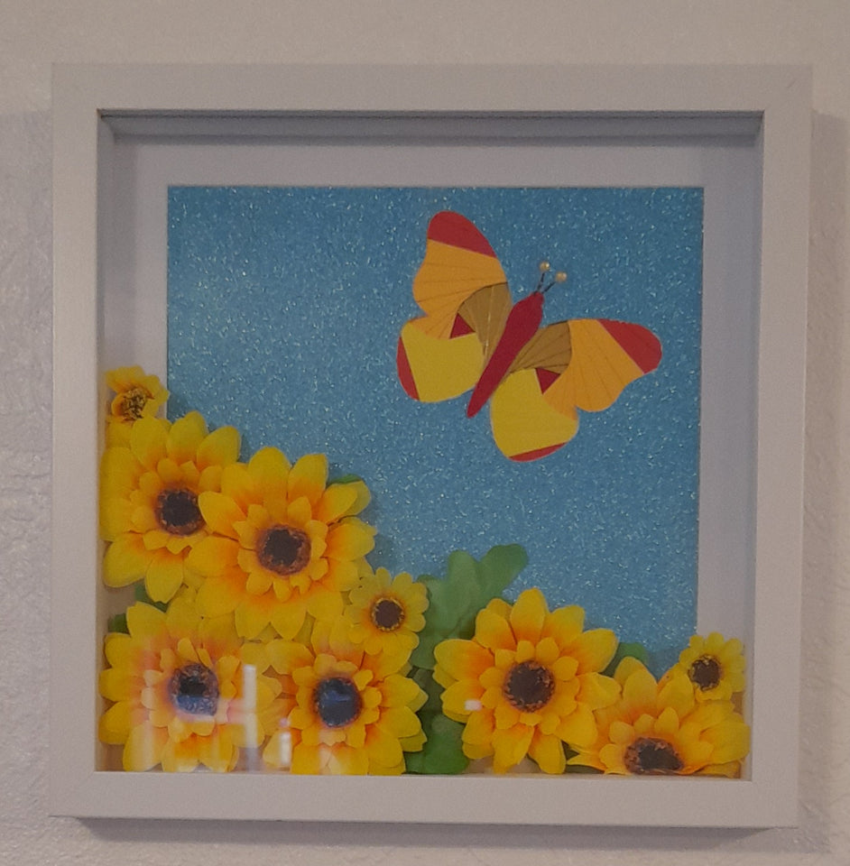 Butterfly Wall Art with Sunflowers