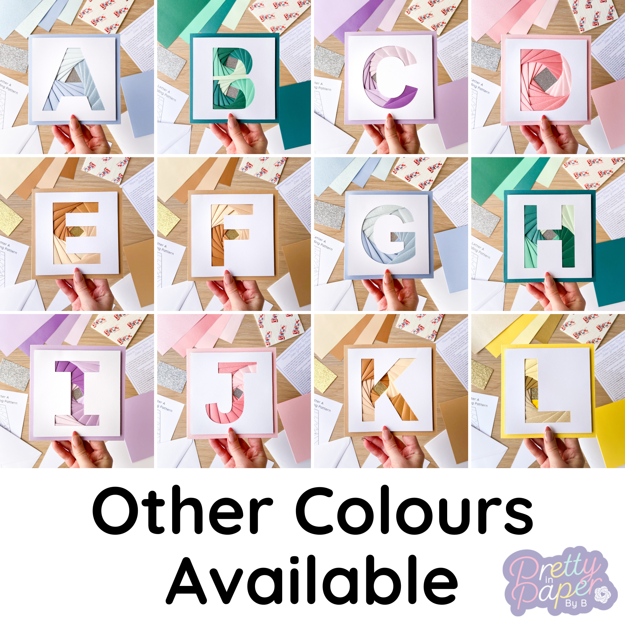 Alphabet Letter E Card Making Kit | Iris Folding Kit | Intermediate ...