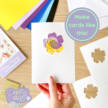 Load image into Gallery viewer, Make cards like this - pansy card
