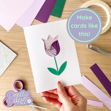 Load image into Gallery viewer, Make cards like this - tulip in purple
