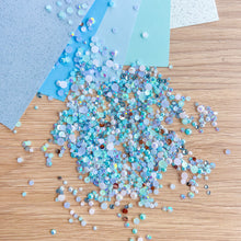 Load image into Gallery viewer, Pearl Gem Mix – Aquamarine, 3–10mm, 15g – Craft Embellishments

