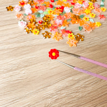 Load image into Gallery viewer, Mini Mix Autumn Flower and Leaf Embellishments (250 pack) | Multicolour 3D Fall Flowers and Leaves | Card Making
