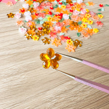 Load image into Gallery viewer, Mini Mix Autumn Flower and Leaf Embellishments (250 pack) | Multicolour 3D Fall Flowers and Leaves | Card Making
