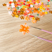 Load image into Gallery viewer, Mini Mix Autumn Flower and Leaf Embellishments (250 pack) | Multicolour 3D Fall Flowers and Leaves | Card Making
