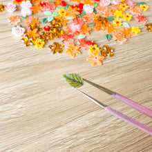 Load image into Gallery viewer, Mini Mix Autumn Flower and Leaf Embellishments (250 pack) | Multicolour 3D Fall Flowers and Leaves | Card Making
