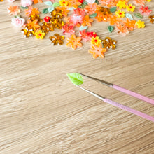 Load image into Gallery viewer, Mini Mix Autumn Flower and Leaf Embellishments (250 pack) | Multicolour 3D Fall Flowers and Leaves | Card Making
