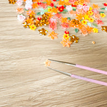 Load image into Gallery viewer, Mini Mix Autumn Flower and Leaf Embellishments (250 pack) | Multicolour 3D Fall Flowers and Leaves | Card Making
