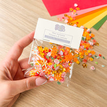 Load image into Gallery viewer, Mini Mix Autumn Flower and Leaf Embellishments (250 pack) | Multicolour 3D Fall Flowers and Leaves | Card Making
