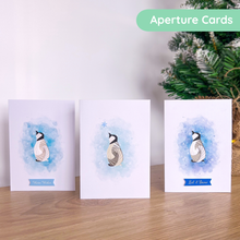 Load image into Gallery viewer, Baby Penguin Printed Aperture Card Pack

