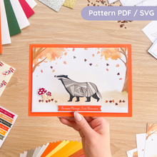 Load image into Gallery viewer, Badger iris folding pattern pdf svg
