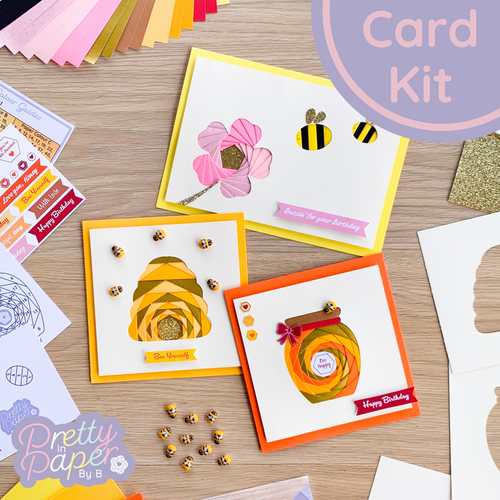 Bee Happy Card Making Kit Iris Folding