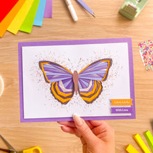 Load image into Gallery viewer, Purple Emperor iris Folding Card
