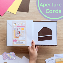 Load image into Gallery viewer, Cake slice aperture card pack
