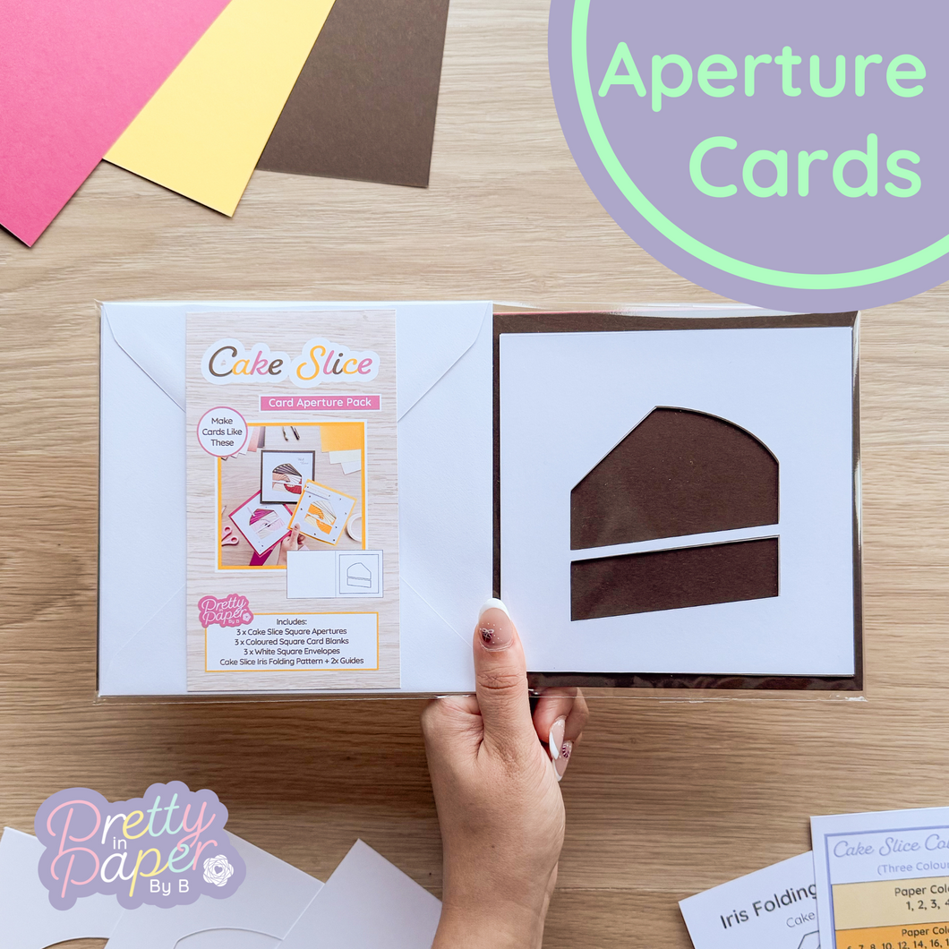 Cake slice aperture card pack