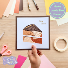 Load image into Gallery viewer, Make cards like this - iris folding chocolate cake slice
